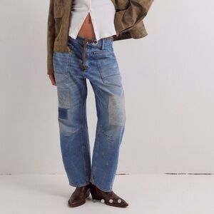 We the free Moxie Pull-on Barrel Jeans